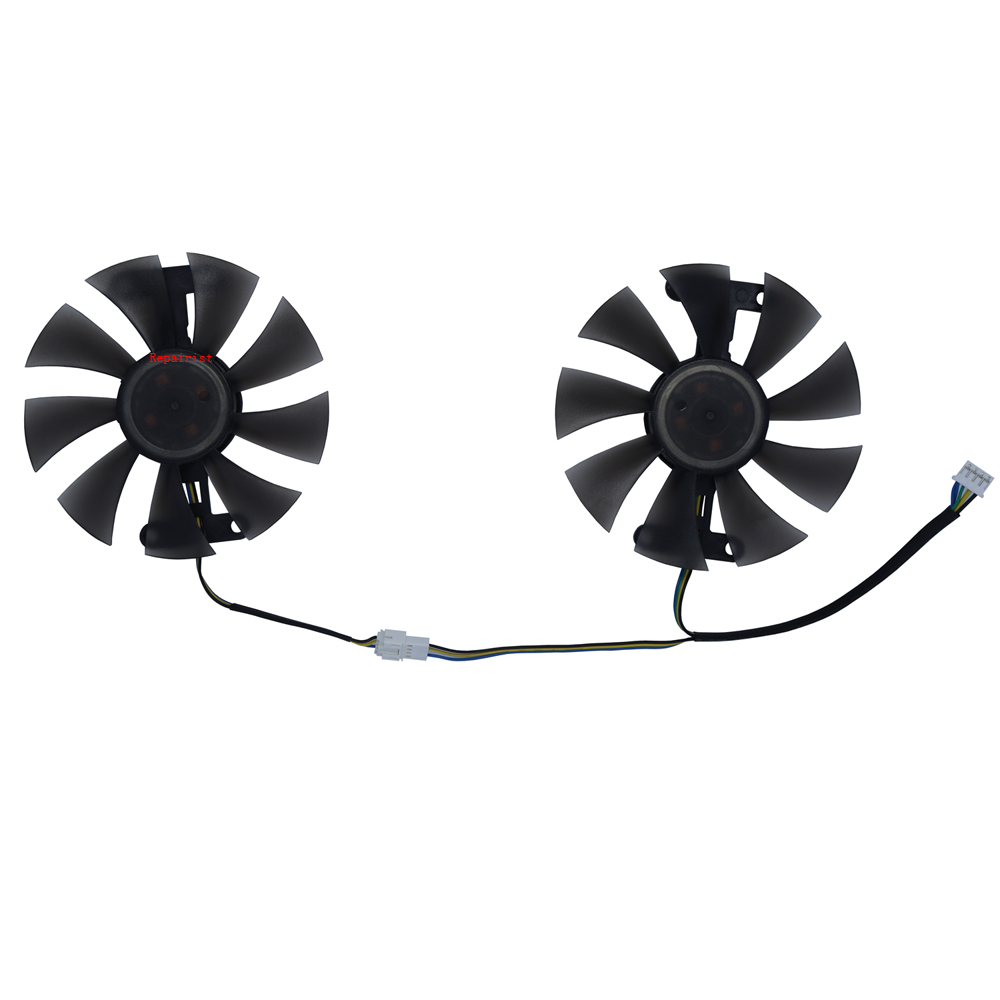 Rx 580 8Gb 2048Sp Gpu - 2 buah/set, kipas kartu Video, Diameter