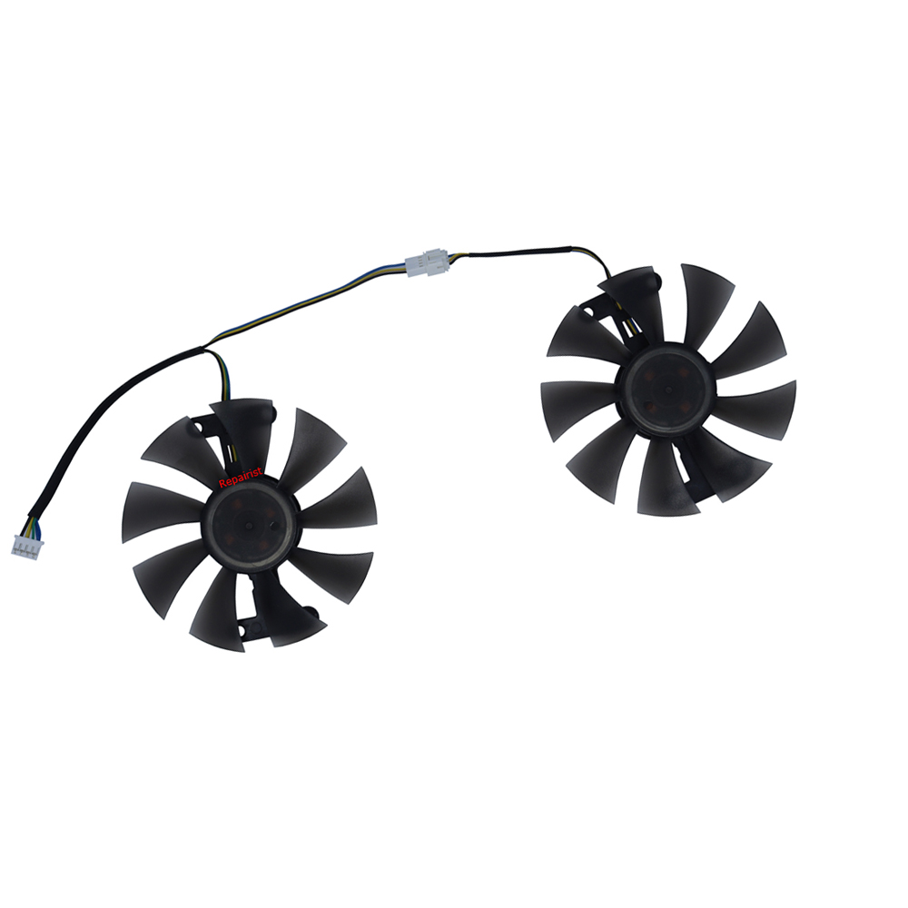 Rx 580 8Gb 2048Sp Gpu - 2 buah/set Fan, kipas kartu grafis,