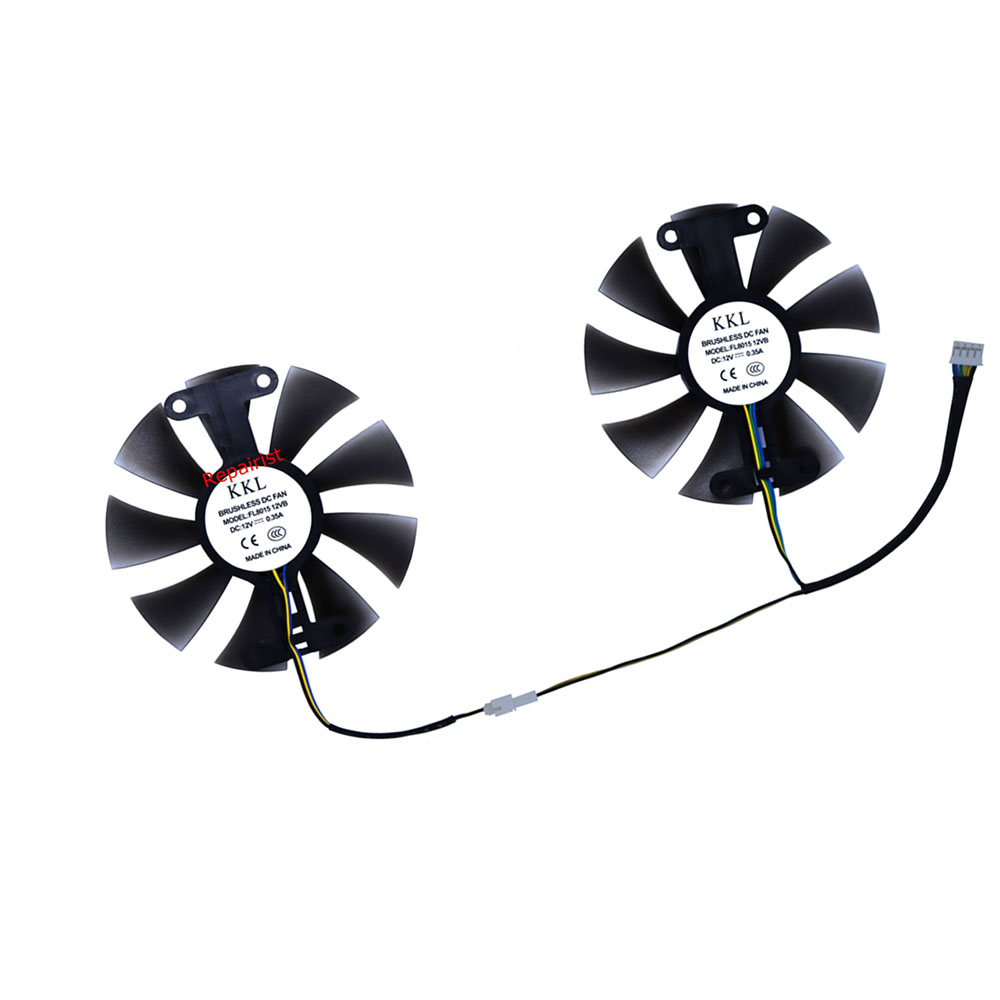 2 buah/set, kipas kartu Video, - Rx 580 8Gb 2048Sp Gpu ulasan dan harga