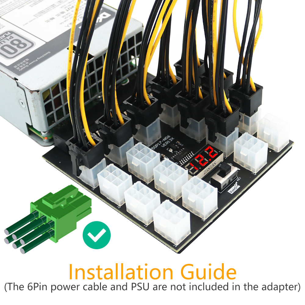 PCI-E 12V 50Pin untuk ATX 17 X - 2000W Atx Mining Power Supply ulasan dan harga