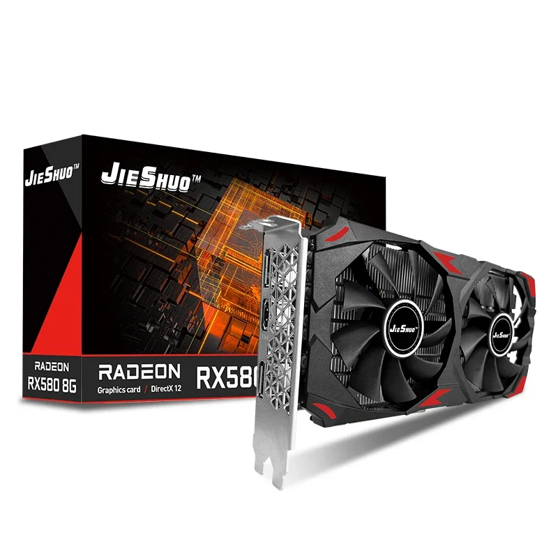 Kartu Grafis JIESHUO AMD RX 58 - Rx 580 8Gb 2048Sp Gpu ulasan dan harga