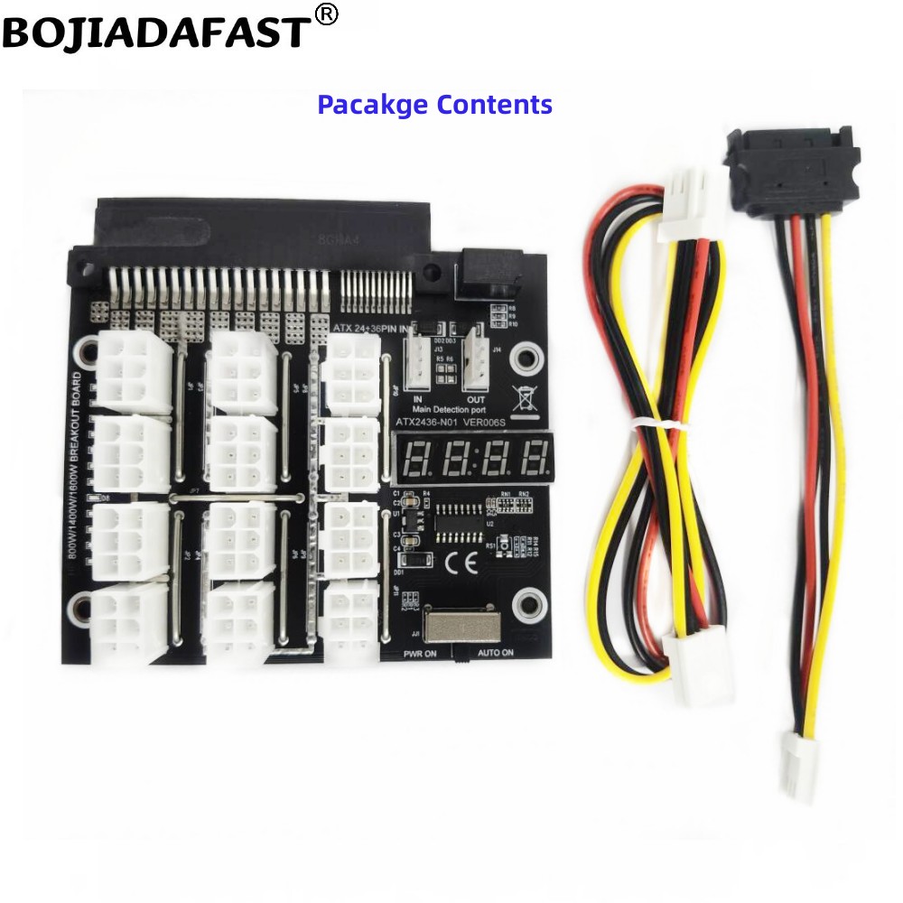 12 Port Konektor PCIE 6Pin, Pa - 2400W Server Psu Breakout Board ulasan dan harga